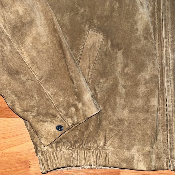 Brooks Brothers Men’s Genuine Leather bomber jacket Size Large - Picture 3 of 7